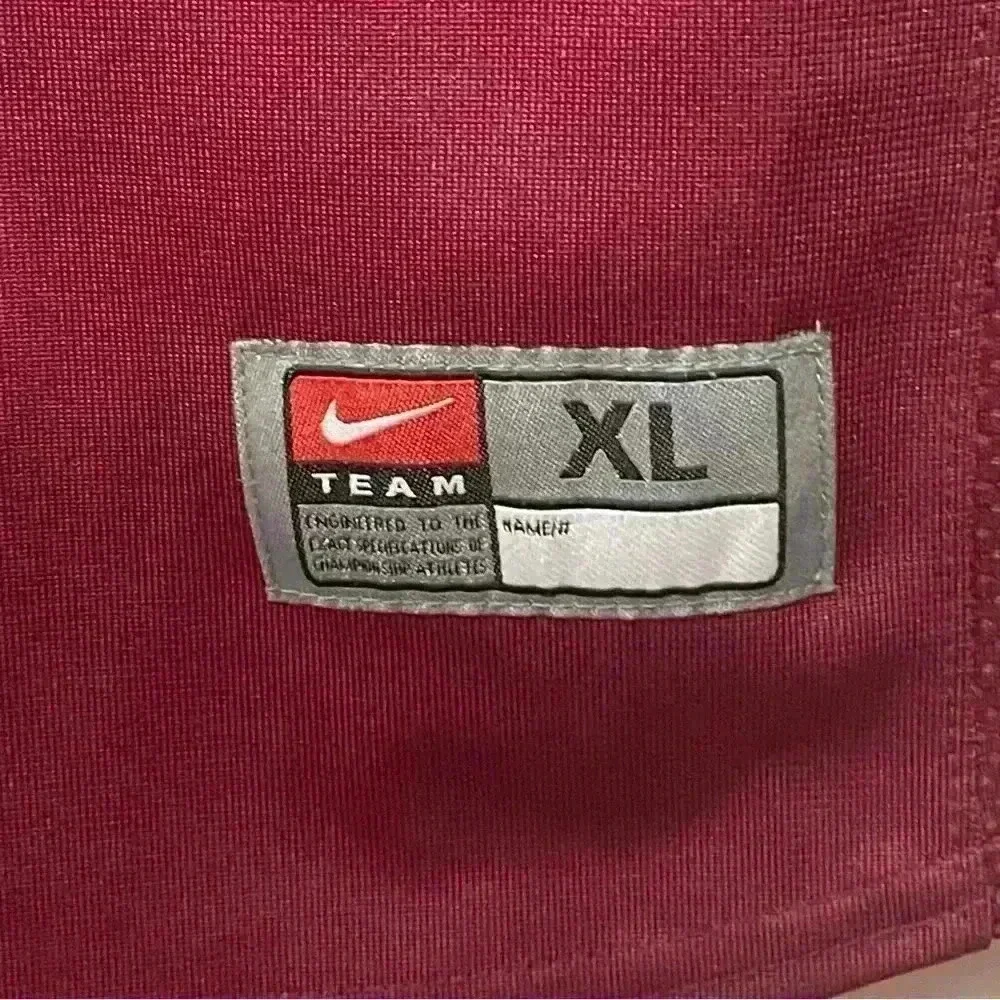 NIKE Youth Maroon BASEBALL BUTTON UP JERSEY SIZE XL  short sleeve